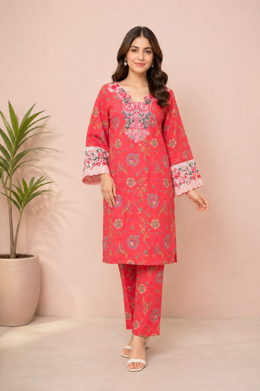 Embroidered 2-Piece Ladies Suit — No. 112