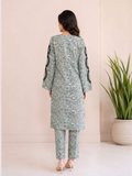 Neck-Embroidered 2-Piece Ladies Suit — No. 114