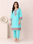 Embroidered Neck Suit — No. 093