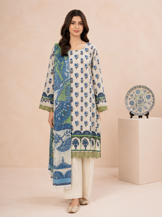 Border-Embroidered Ladies Suit — No. 113