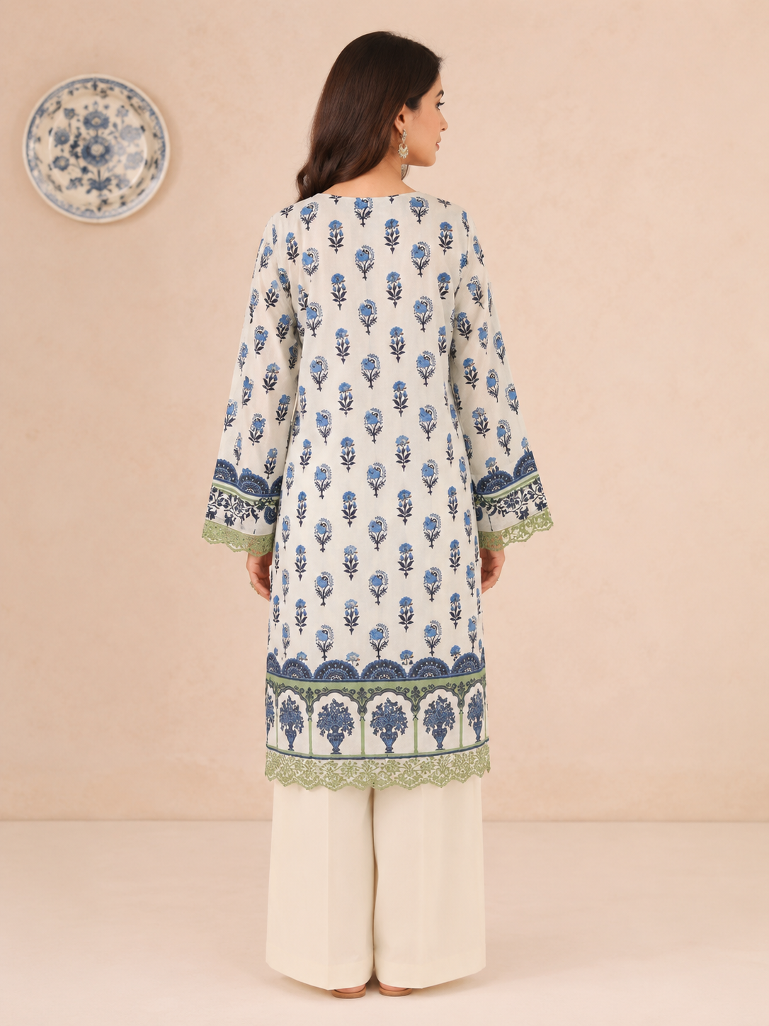 Border-Embroidered Ladies Suit — No. 113