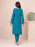 Teal Green Embroidered 3-Piece Suit