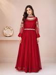 Fancy Layered Chiffon Frock Suit — No. 110