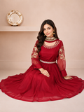 Fancy Layered Chiffon Frock Suit — No. 110