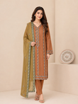 Neck-Embroidered Lawn Suit — No. 102