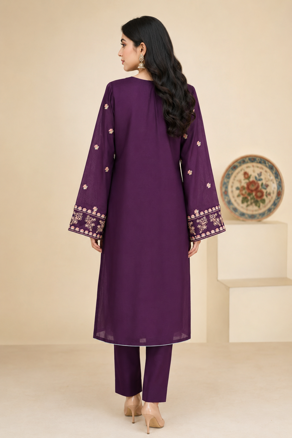 Embroidered Border Suit — No. 130
