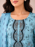 Embroidered Border Lawn Suit — No. 128