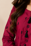 3 piece plain  embroided