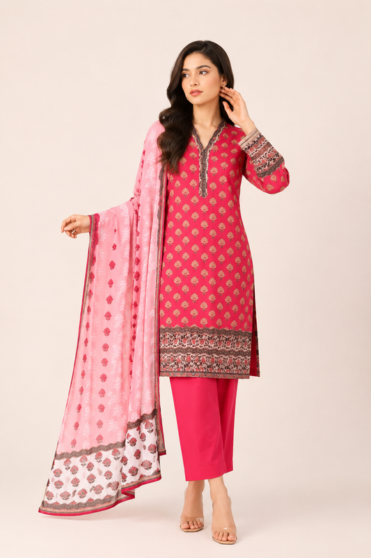 3-Piece Lawn Suit with Lawn Dupatta — My Link for ALL