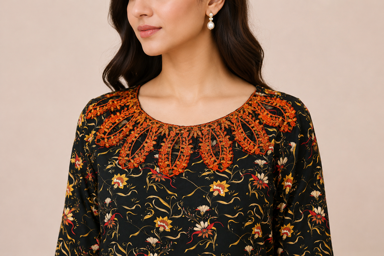 Neck Embroidered 2-Piece Lawn Suit — My Link for ALL