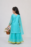 3-Piece Girls Fancy Embroidered Sharara Set — My Link for ALL