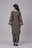 Plain 2-Piece Lawn Suit with Cuff Embroidery — B — My Link for ALL