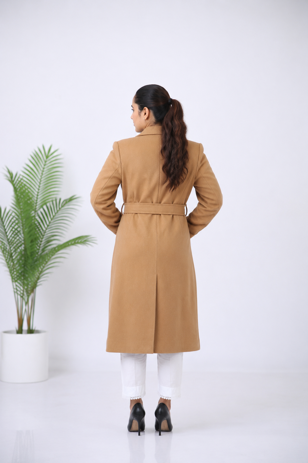 Elegant Camel Wool-Blend Overcoat — My Link for ALL