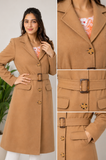 Elegant Camel Wool-Blend Overcoat — My Link for ALL