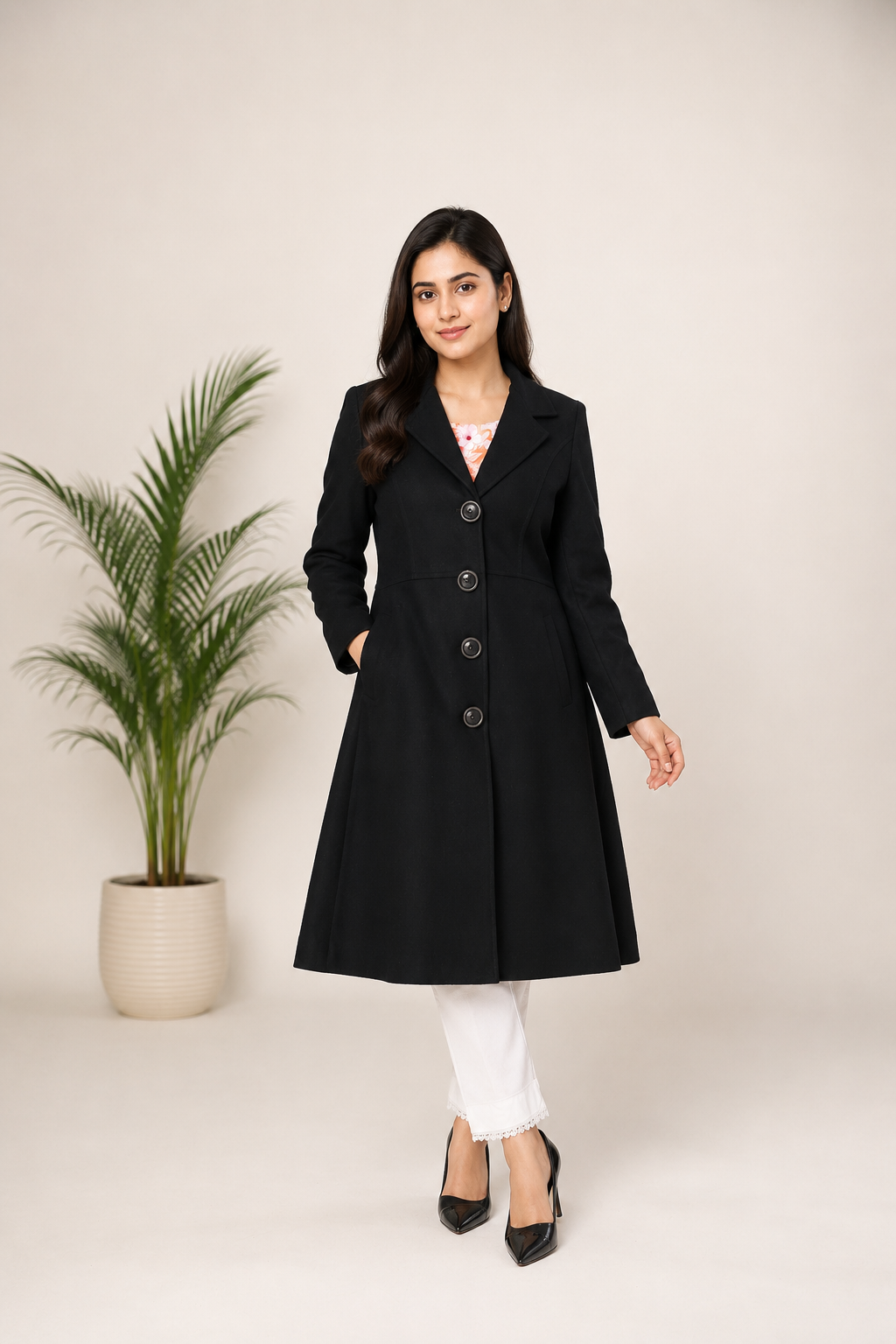 Midnight Noir Tailored Long Coat — My Link for ALL
