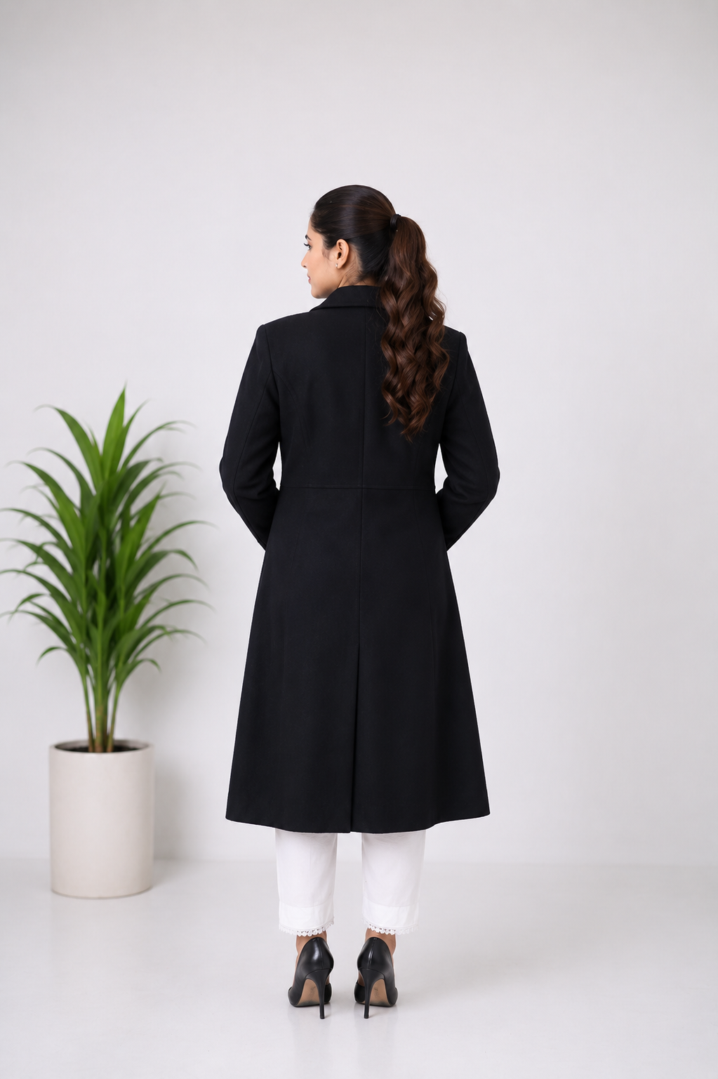 Midnight Noir Tailored Long Coat — My Link for ALL