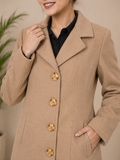 Premium Tailored Beige Wool-Blend Overcoat — My Link for ALL