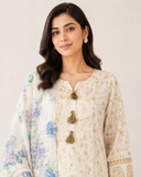 Neck-Embroidered Plain Lawn Suit — No. 179