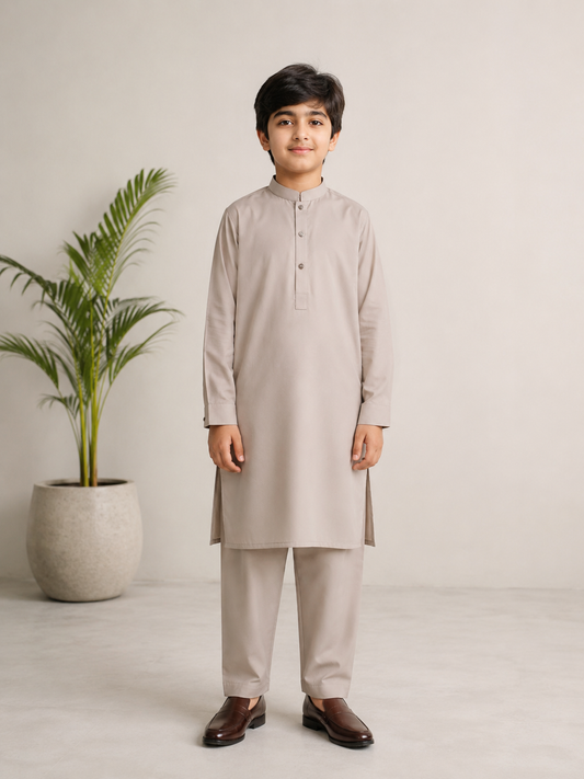 Beige 2-Piece Children's Suit