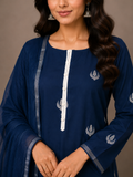 3 piece blue suit