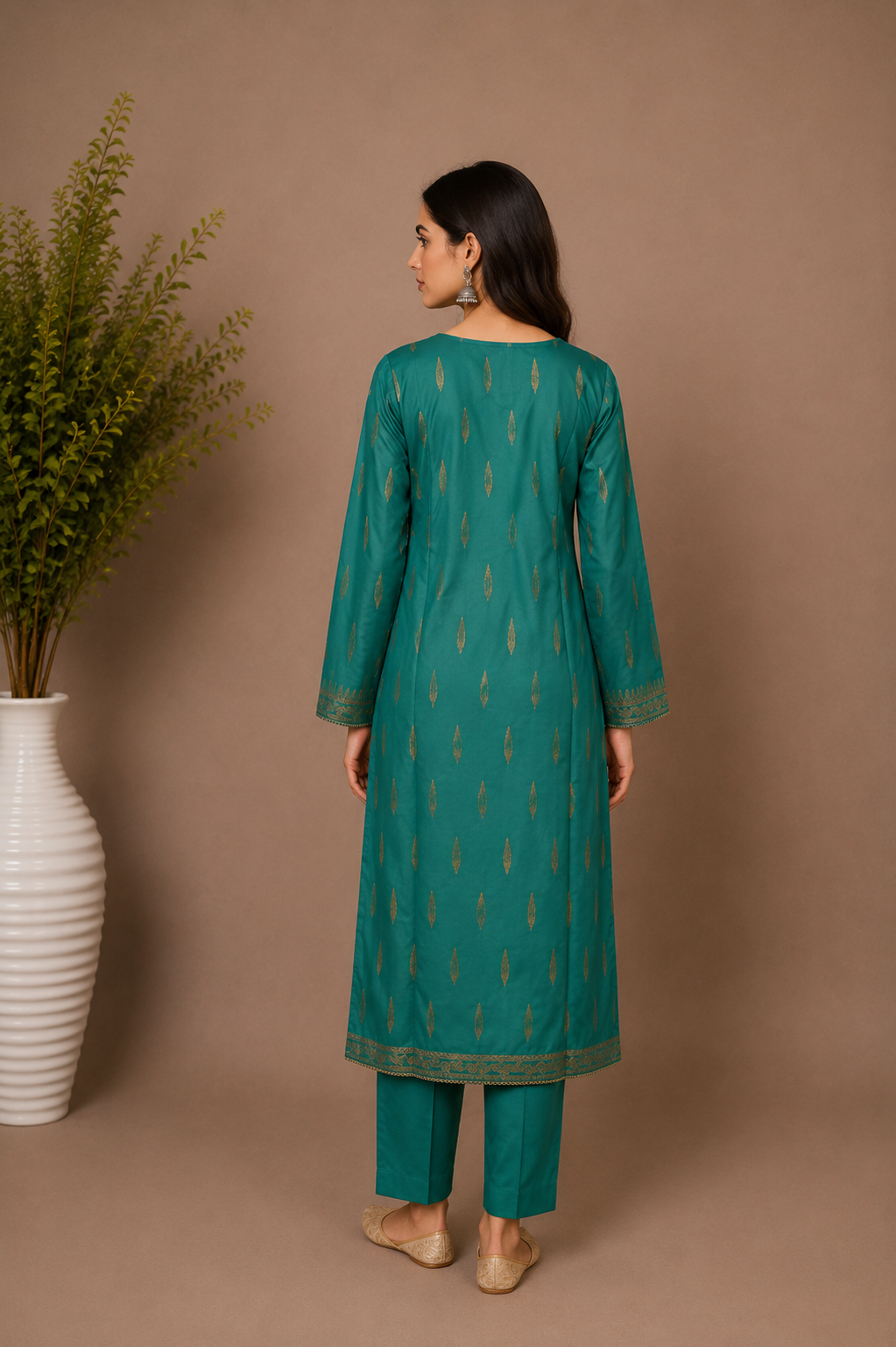 3 piece plane petal green suit