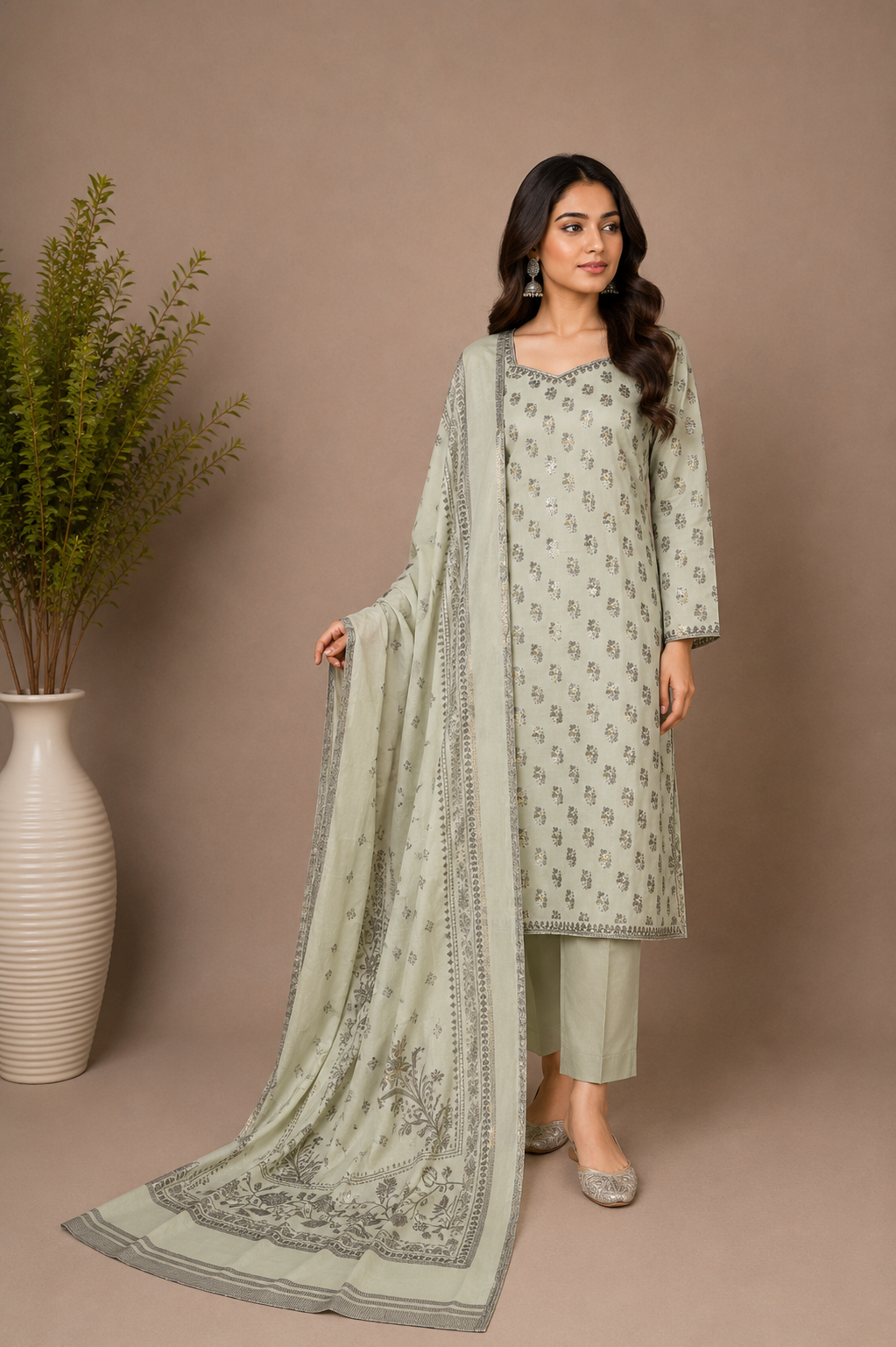 3 piece lawn suit