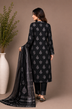 black embroided 3 piece suit