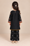Black & Pink lawn embroidered suit