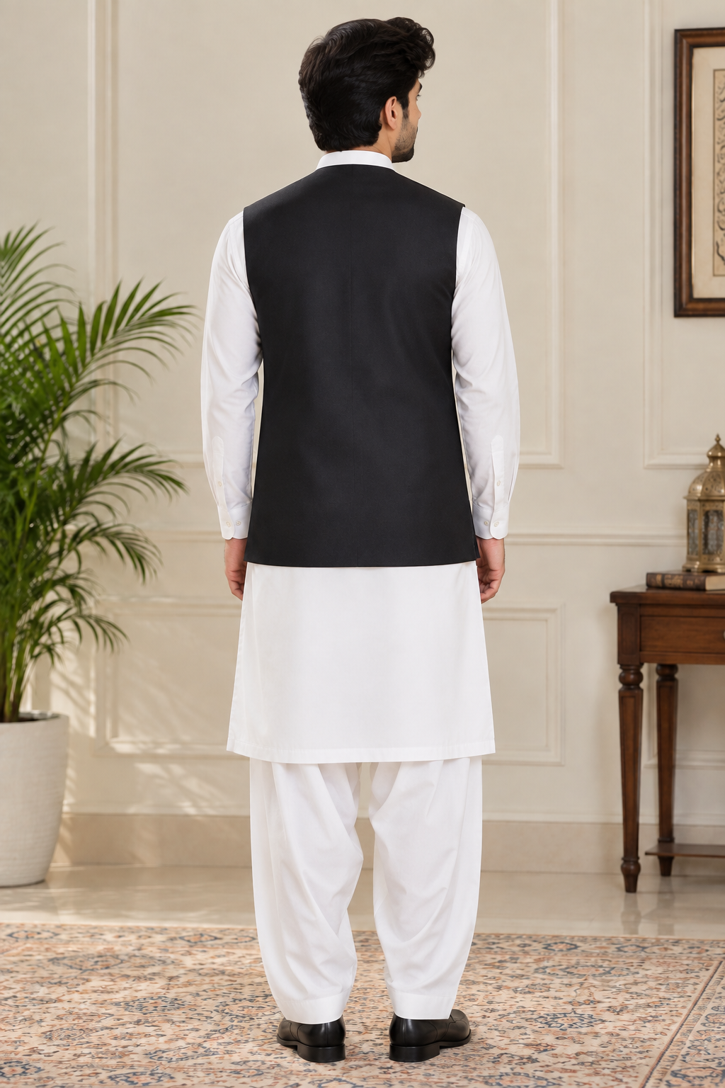 Premium Black Classic Waistcoat Only