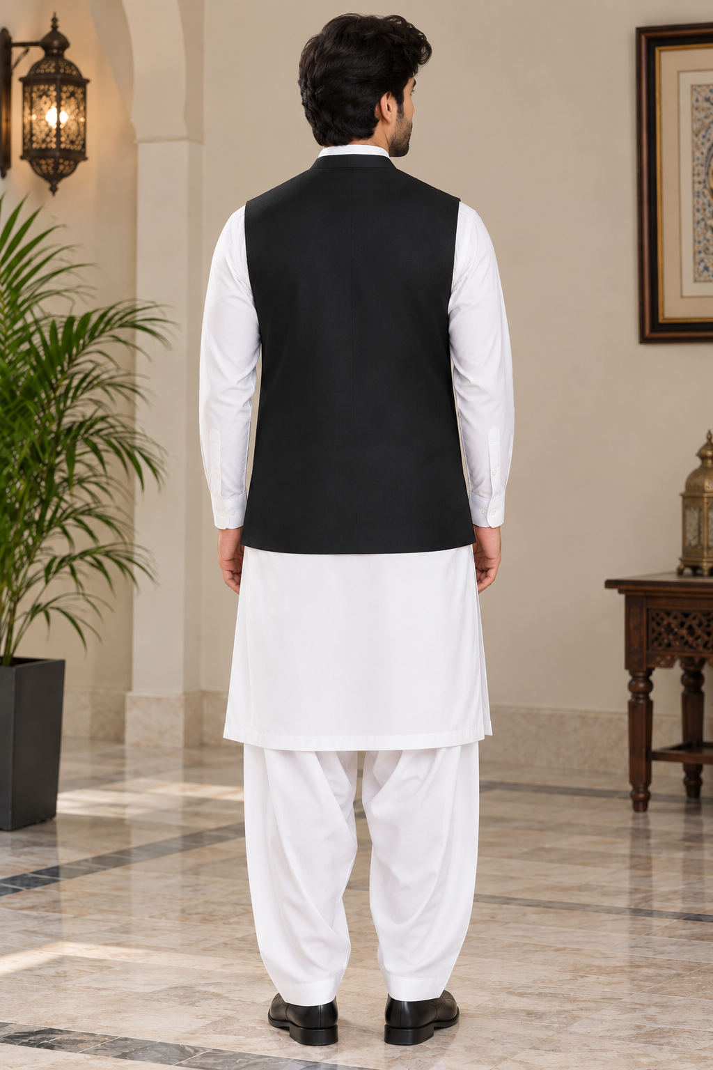 Premium Black Classic Waistcoat Only