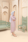 Abaya im Tunika-Schnitt in Altrosa