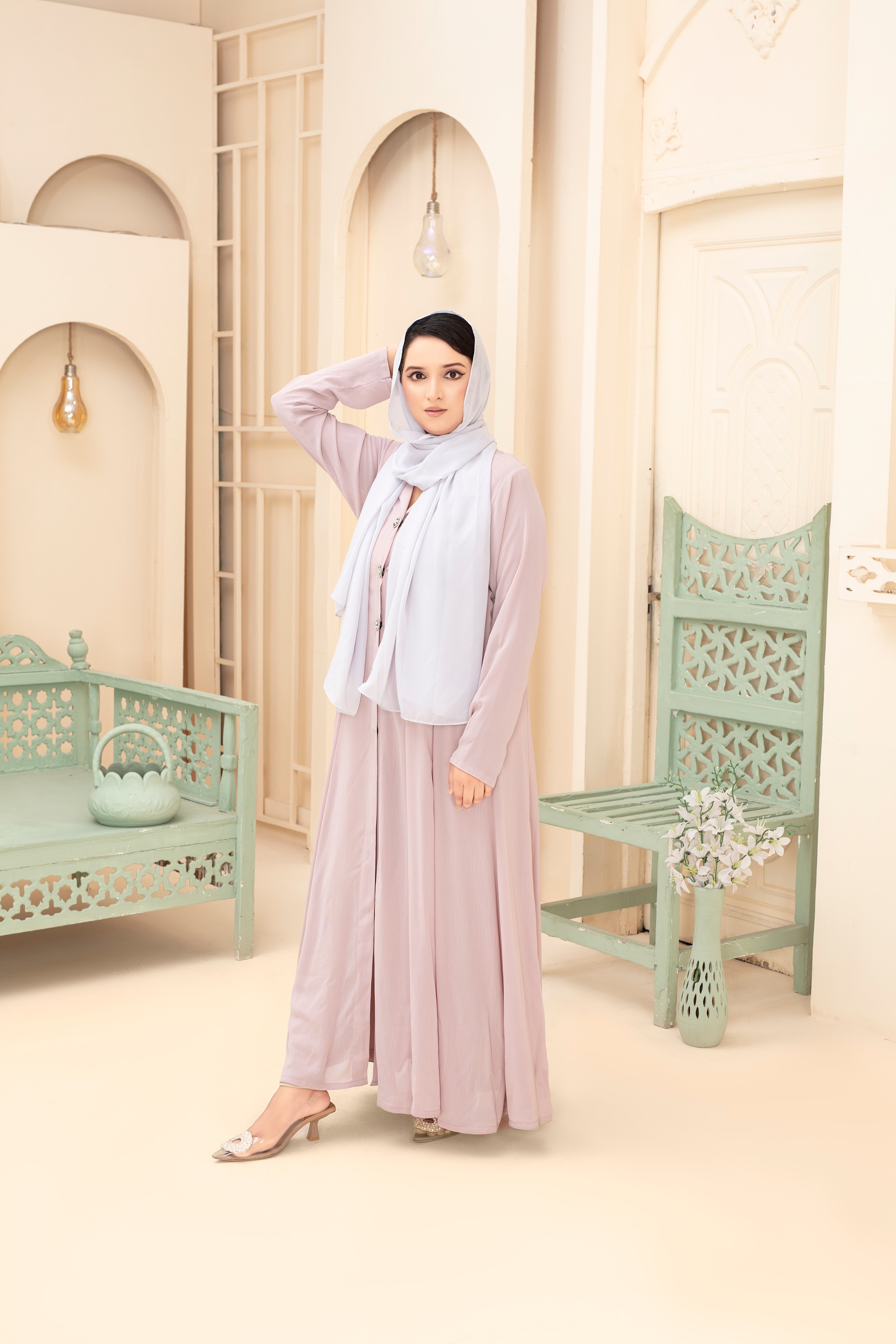 Elegant Lavender Abaya