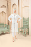 Pristine White Safari-Cut Modest Tunic