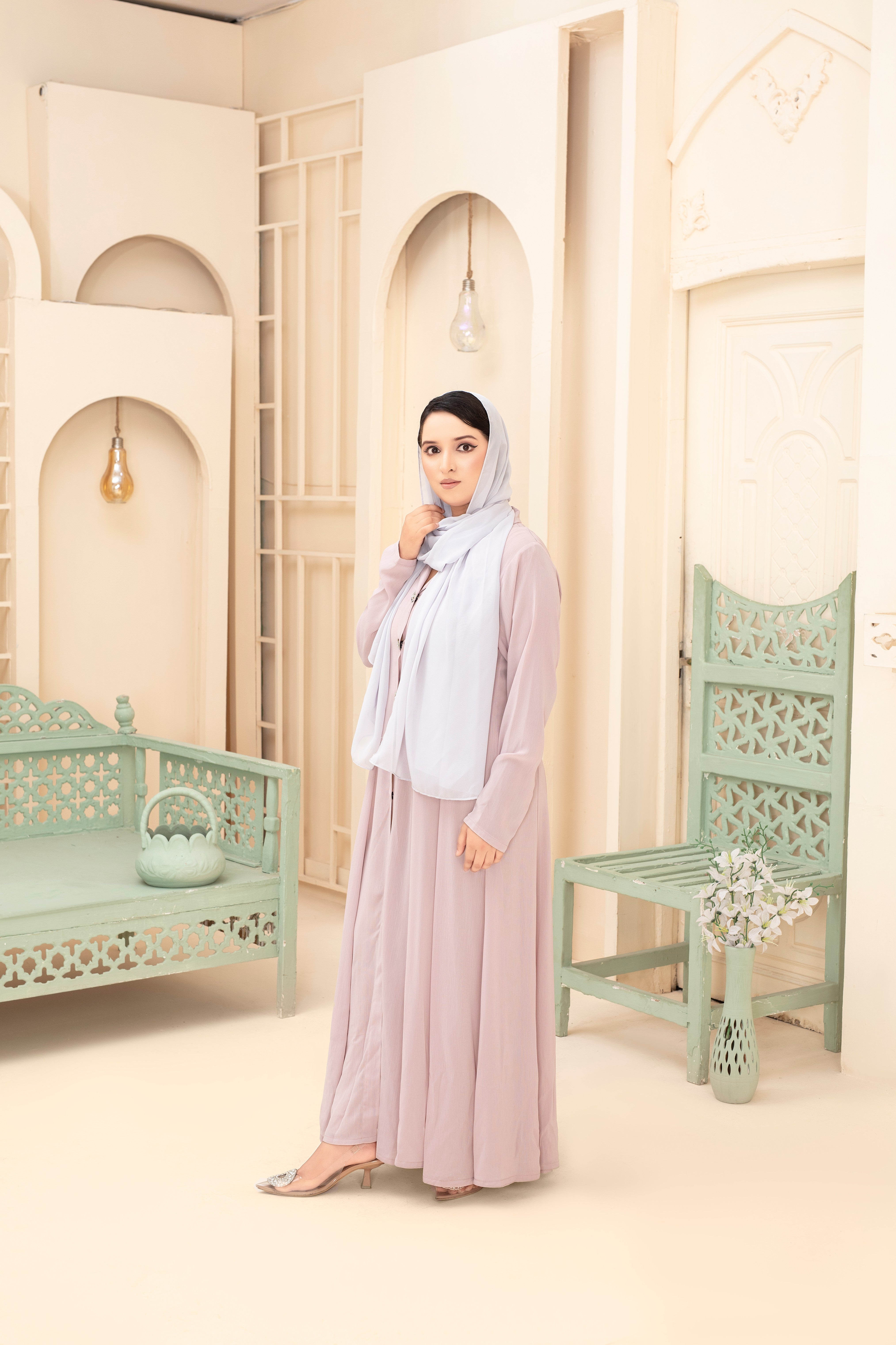 Elegant Lavender Abaya
