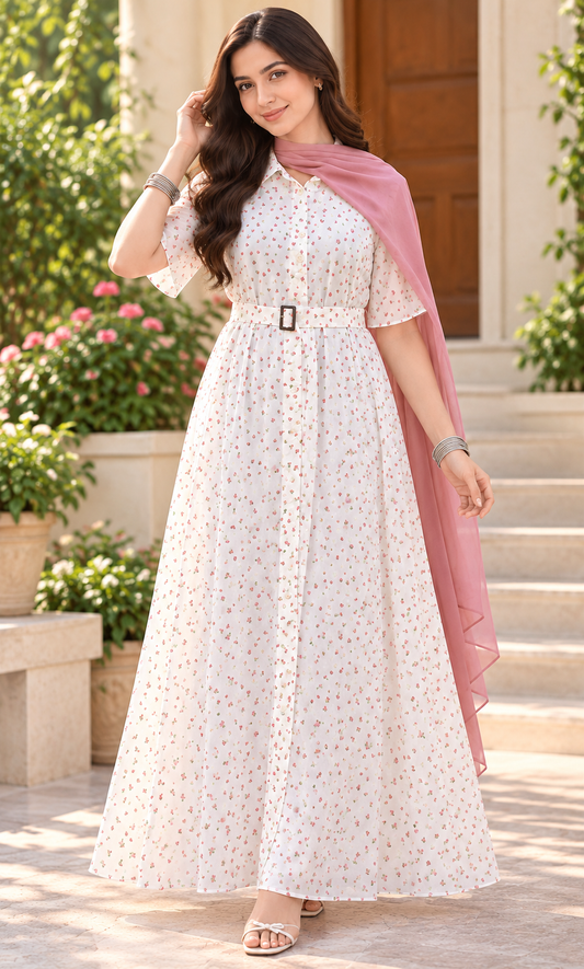 Blush Blossom Floral  Dress