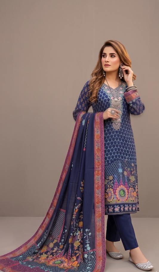 Midnight Indigo Artisanal Print