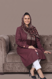 Premium Plum Wool-Blend Long Winter Coat