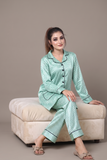 Loungewear-Set aus Satin mit Polka Dots