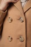 Elegant Camel Wool-Blend Overcoat