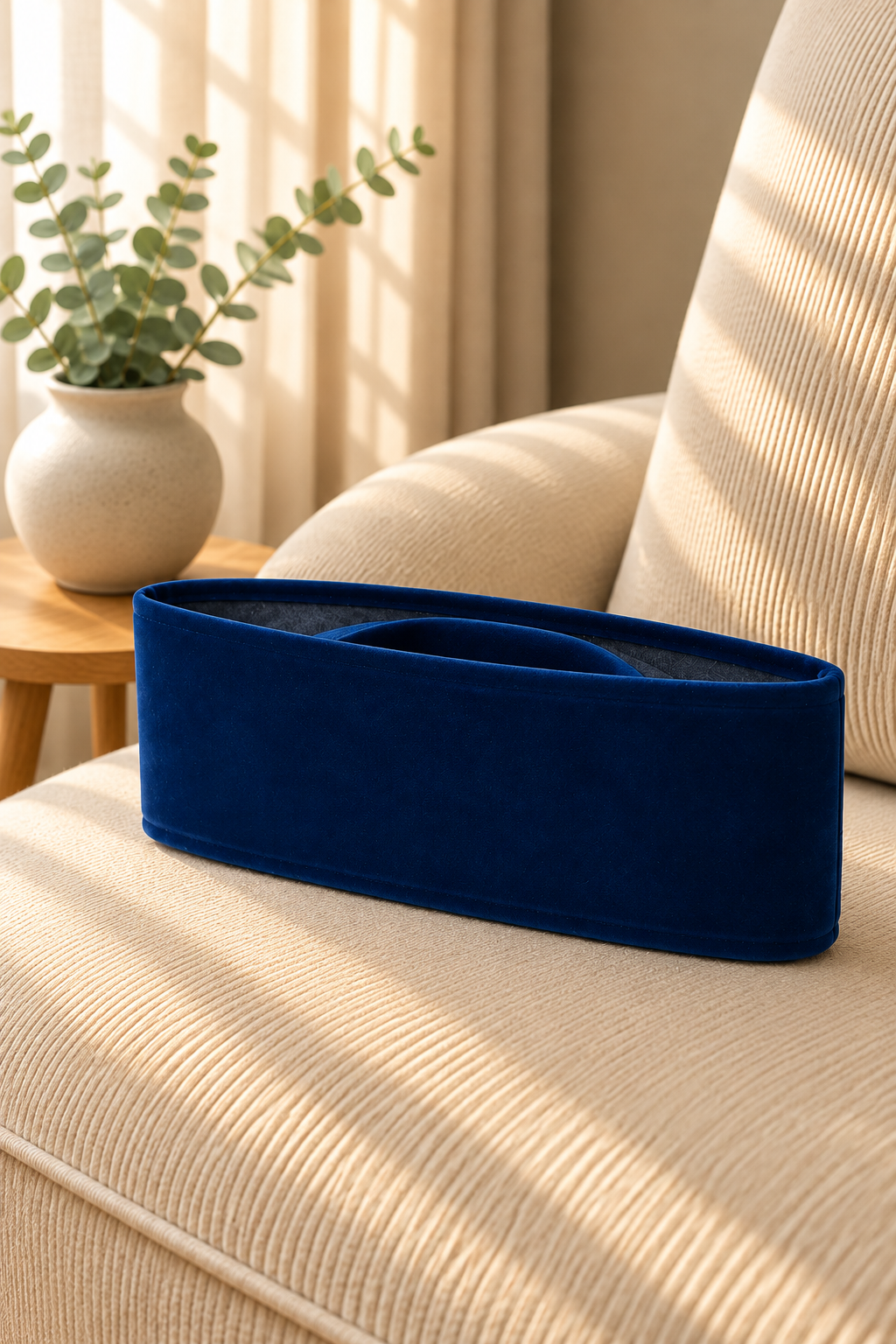 Plain Velvet Peci Cap in Royal Blue