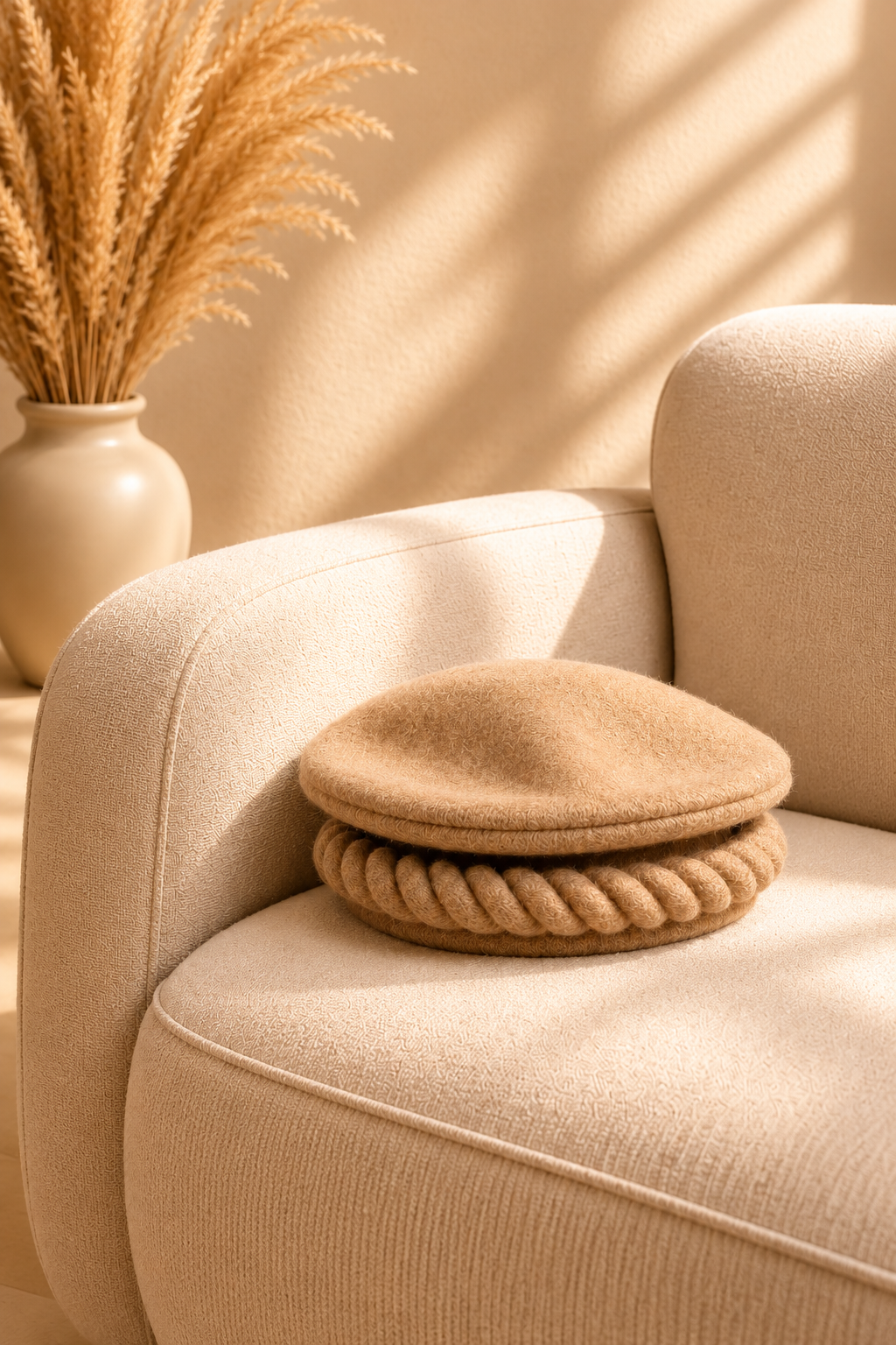 Camel Beige Pashtun / Chitrali Pakol Cap
