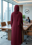 The Modern Executive Maroon Abaya — My Link for ALL