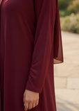 Classic Maroon Button-Down Abaya — My Link for ALL