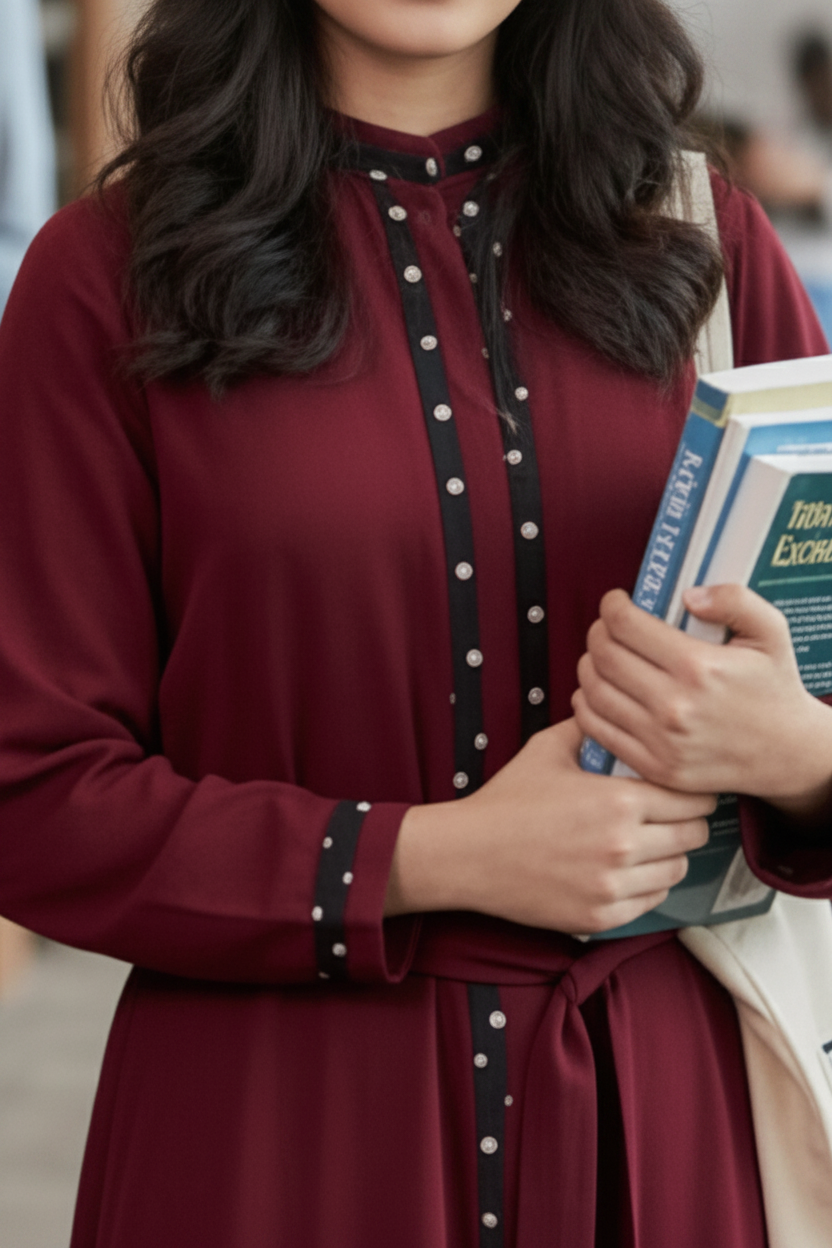 The Polka-Dot Accent Abaya — My Link for ALL