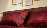 The Royal Damask Comforter Set in Deep Burgundy