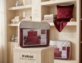 The Royal Damask Comforter Set in Deep Burgundy